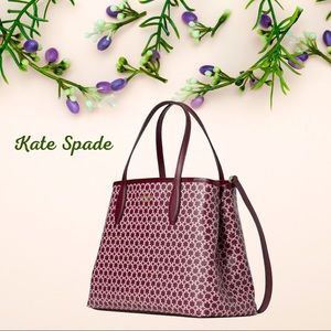 ♠️ NWOT Kate Spade Burgundy Spade Link Mini Tote